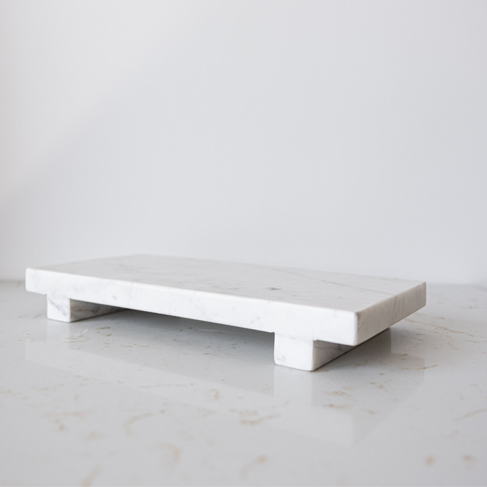 White Marble Trivet Riser - Magnolia Lane co. Home + Garden + Gift