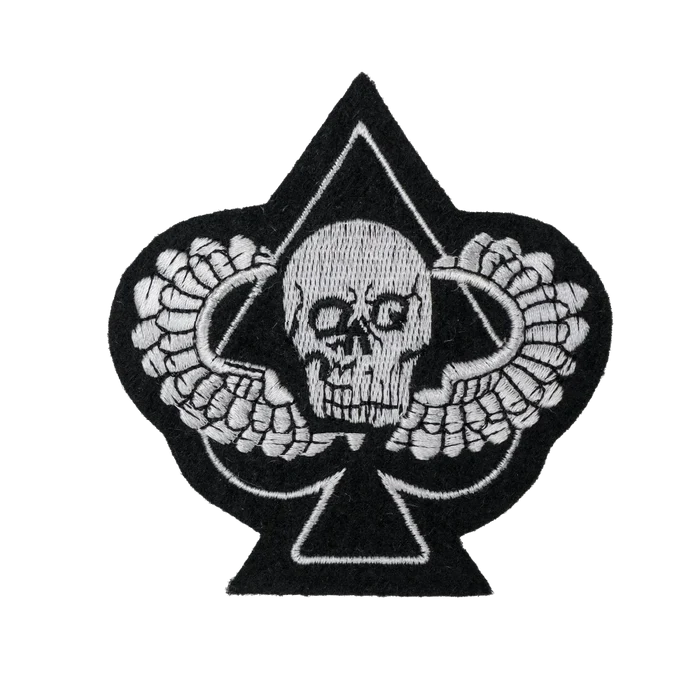 Winged Skull on Spade Morale Patch - Army & Outdoors - Flags, Badges & Insignia