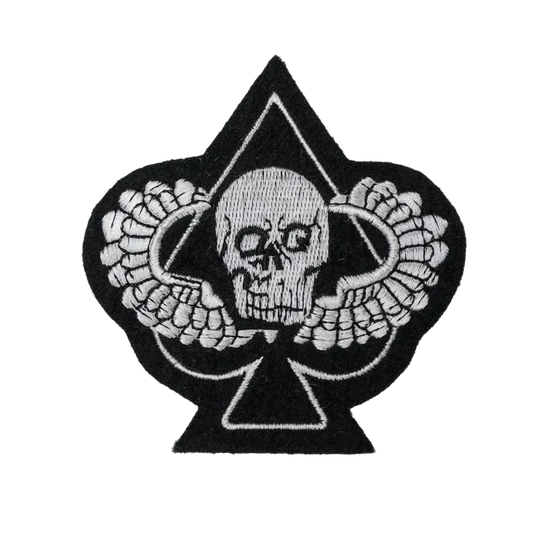 Winged Skull on Spade Morale Patch - Army & Outdoors - Flags, Badges & Insignia
