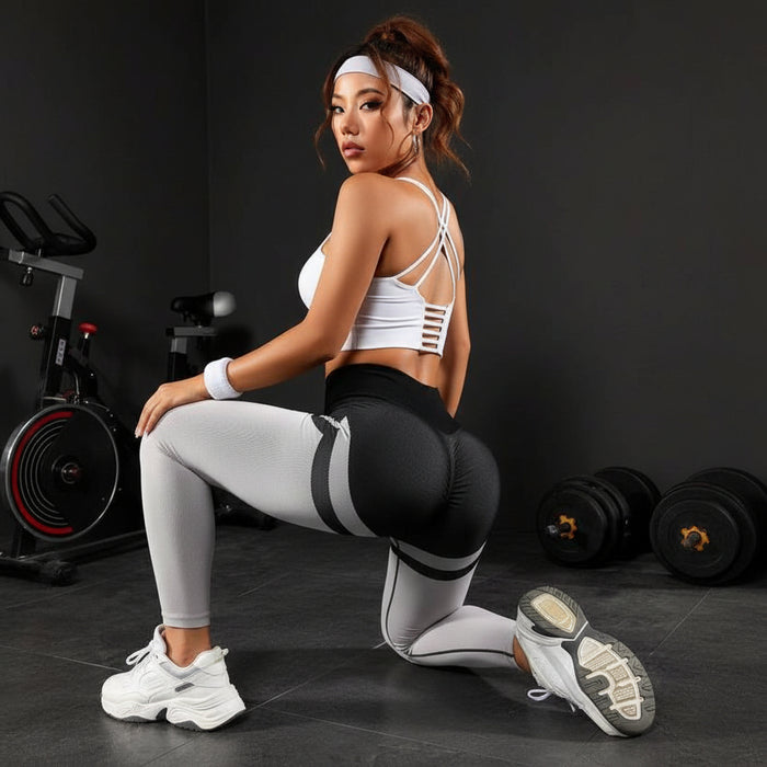 Women's High Waist Tight Color Matching Yoga Pants