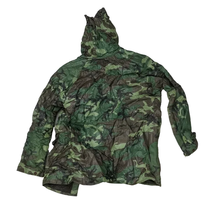 Woodfield Woodland Camo Vinyl Rain Jacket - Large - Army & Outdoors - Rain Jackets