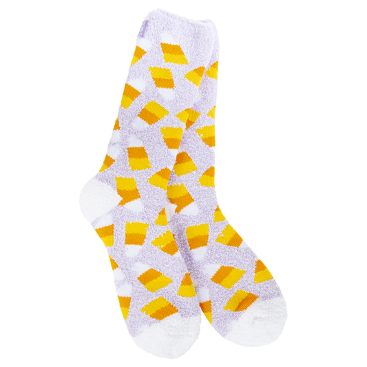 World's Softest Candy Corn Cozy Crew Socks