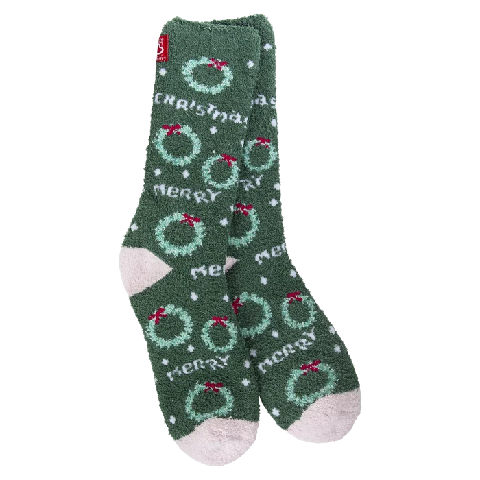 World's Softest Merry Christmas Cozy Crew Socks