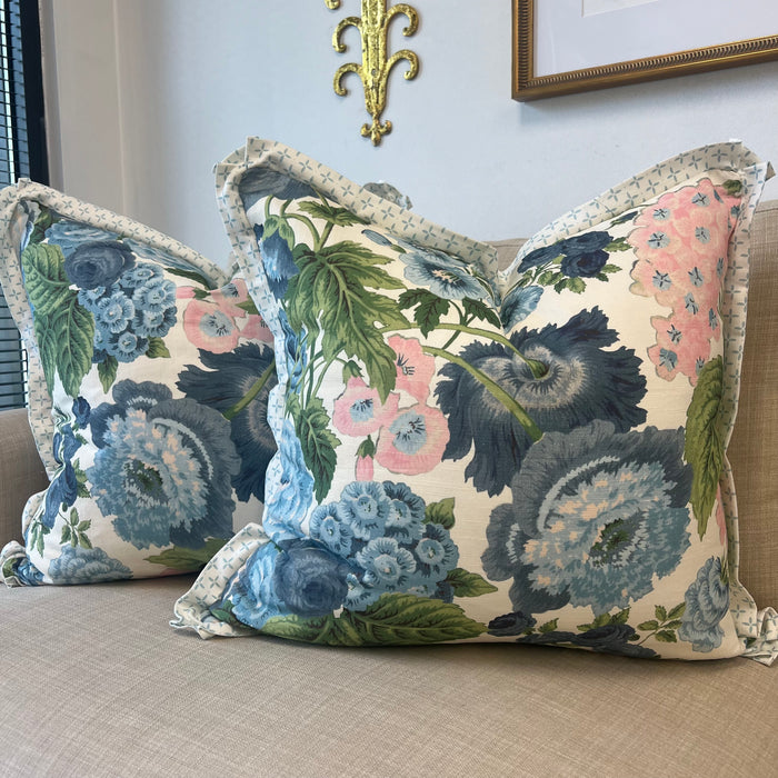 WWH Faves - Martha Ballet & Blue with Tatum flange Pillow Cover