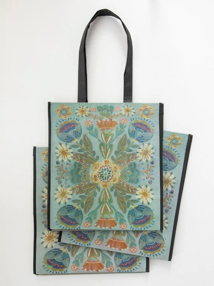 XL Happy Bag, Set of 3 - Mandala Folk Garden-view 2
