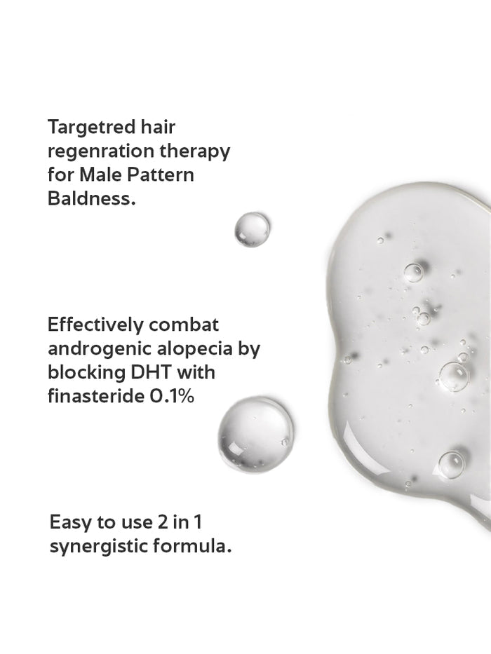 Hair regeneration therapy product with text on a white background