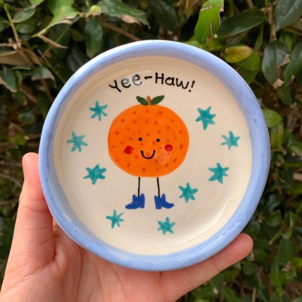 Yee-Haw Orange Trinket Dish