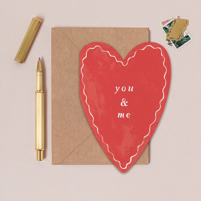 You & Me Heart-shaped Card
