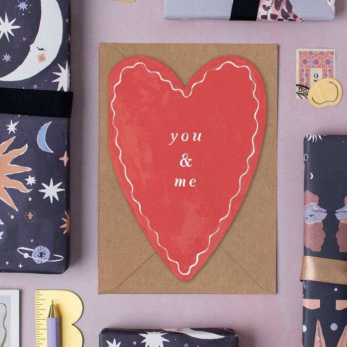 You & Me Heart-shaped Card