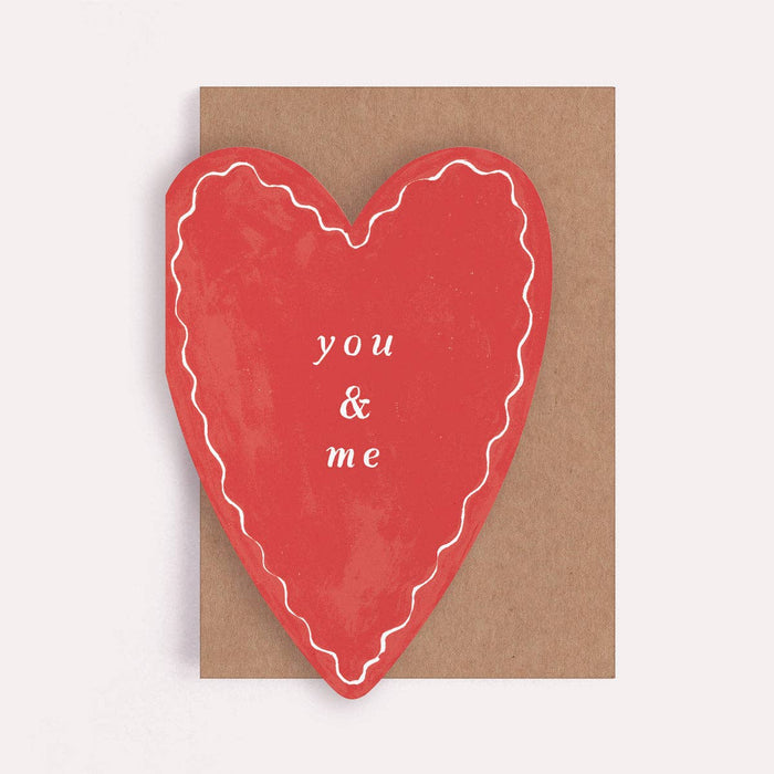You & Me Heart-shaped Card
