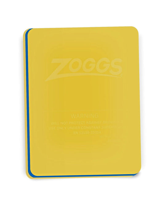 Yellow Zoggs EVA Mini Kids Swim Kickboard Float with blue edges
