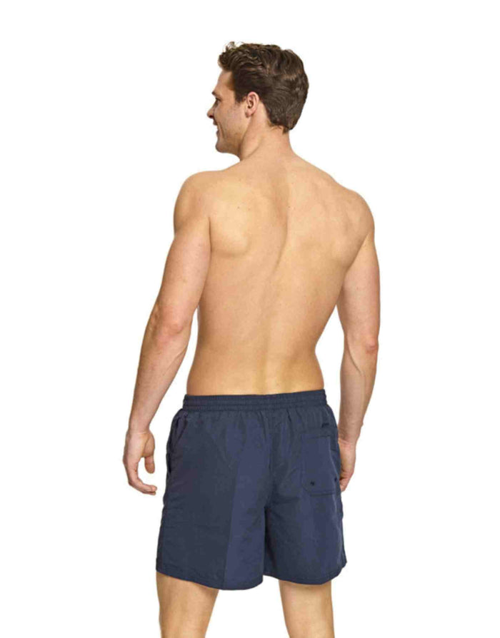 Zoggs Penrith 17’’ Navy shorts with drawstring, pockets, and internal mesh lining