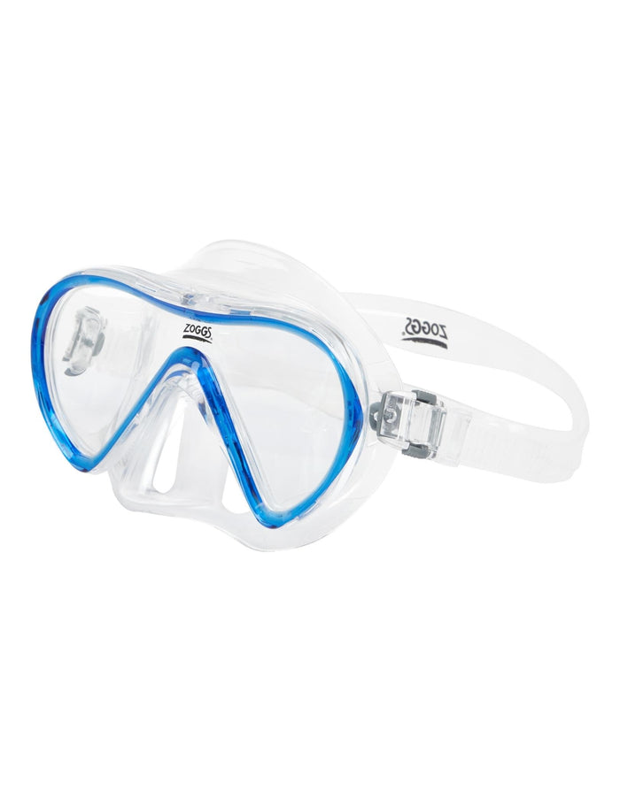 Zoggs Reef Explorer snorkel set with blue clear silicone diving mask